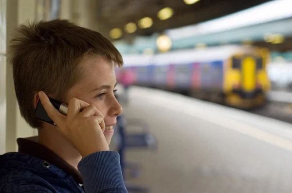 stock image Talking at the station