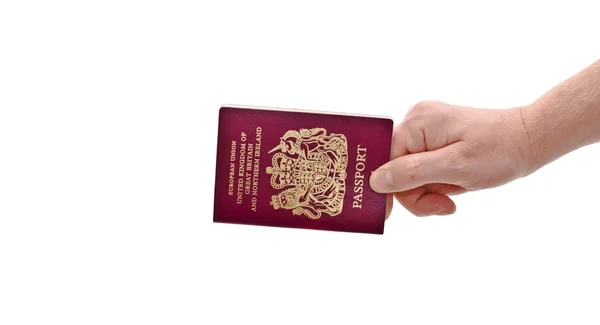 Рука & паспорт — стокове фото