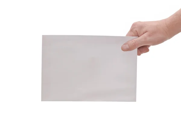 stock image Hand & large envelope