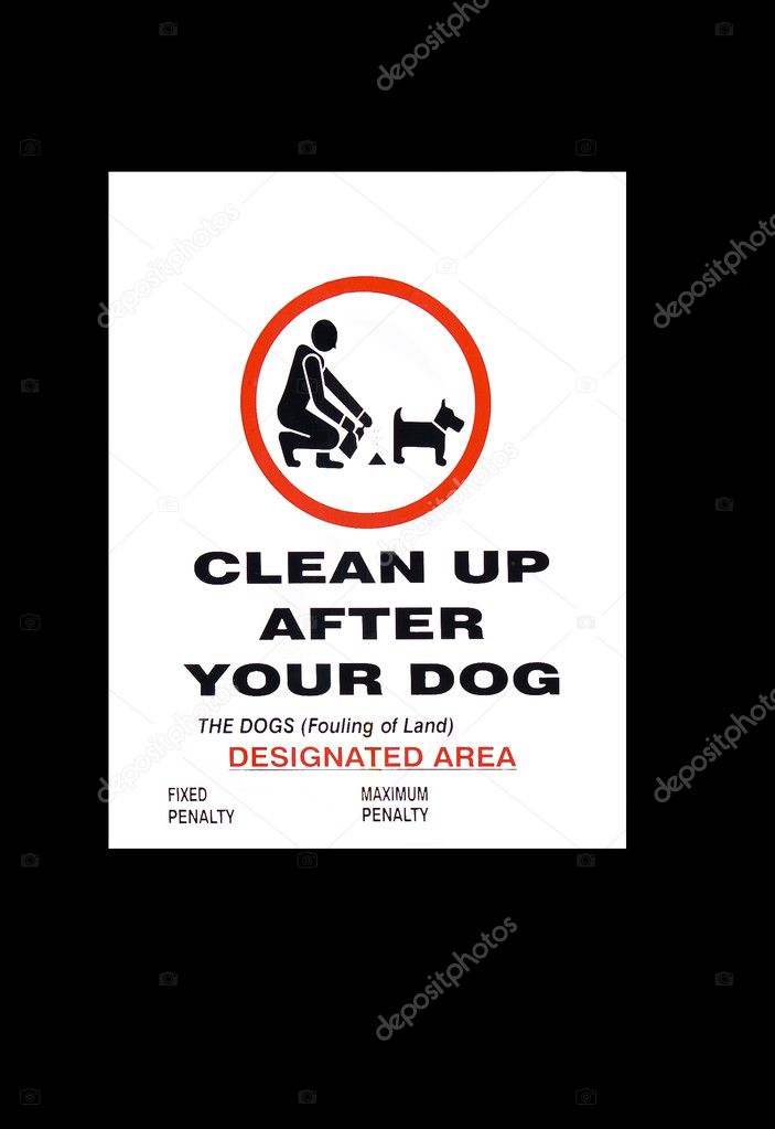 Dog fouling sign