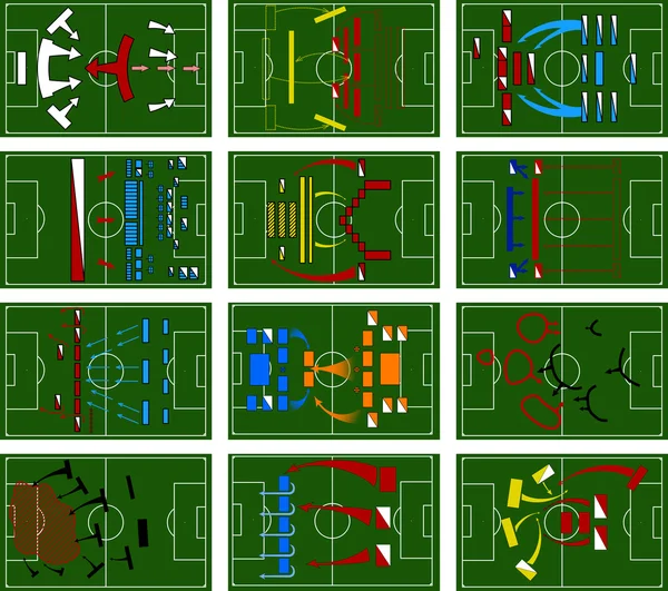 Футбольные поля — стоковый вектор