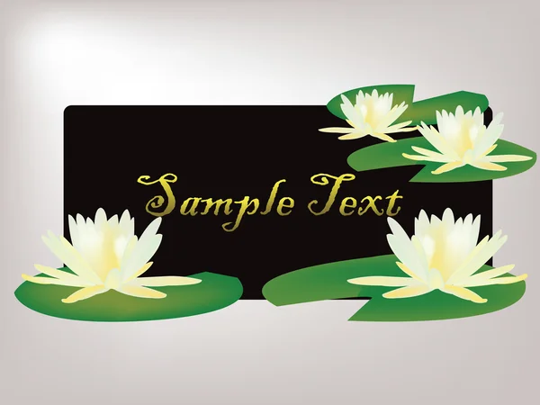 Lilies sample text design — Stock Vector