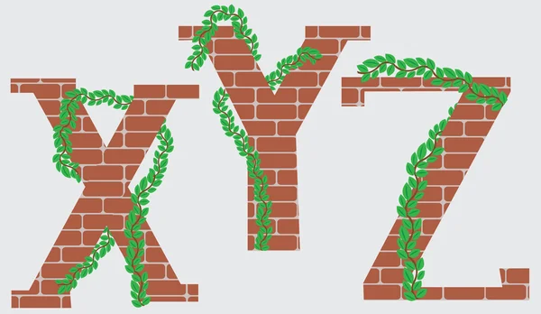 Design vettoriale lettere XYZ — Vettoriale Stock