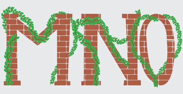 mno harfleri tasarım vektör
