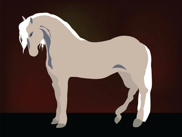 Cavalo Branco — Vetor de Stock