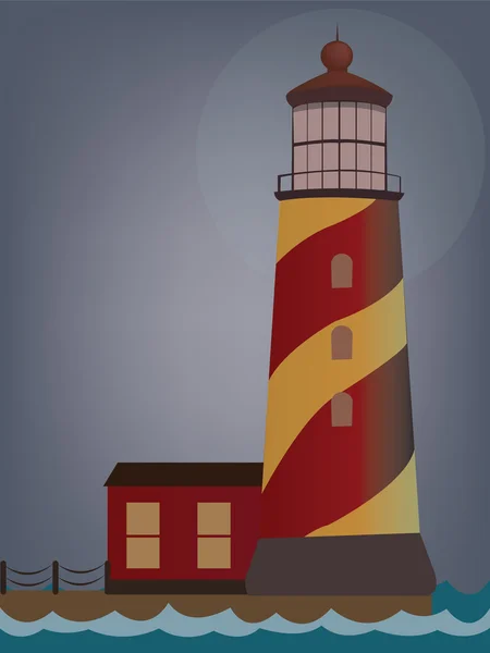 stock vector Artistic lighthouse draw
