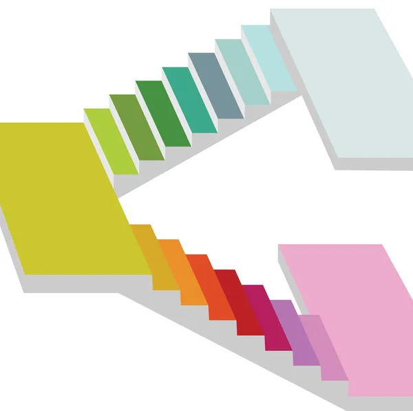 Multicolour stairs — Stock Vector