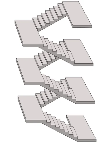 Bosquejo de múltiples escaleras — Archivo Imágenes Vectoriales