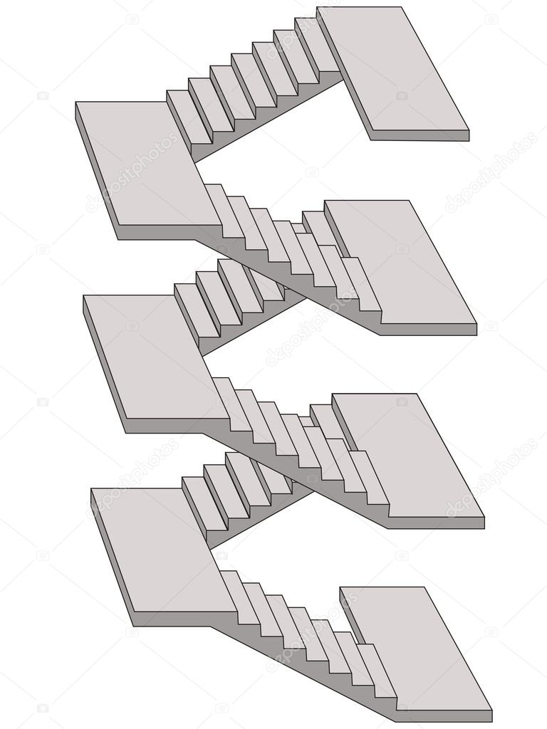 Multiple stairs sketch