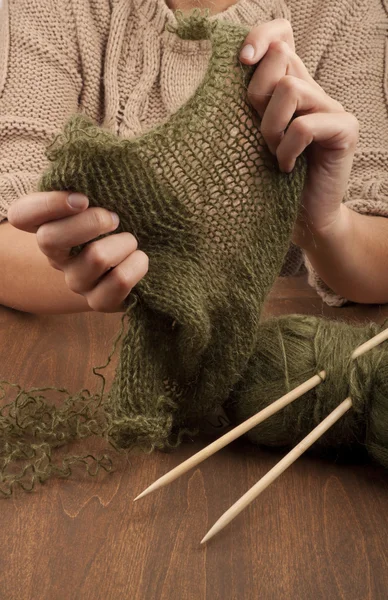 Postup pletení — Stock fotografie