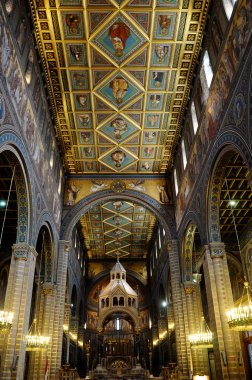 Altar view of cathedral in Pecs clipart