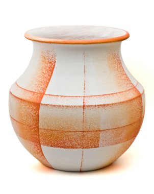 Orange textured pottery clipart