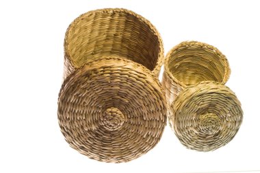 Two open baskets clipart