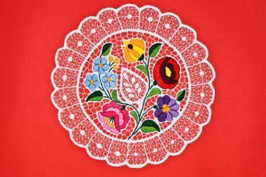 Hungarian circle embroidery clipart
