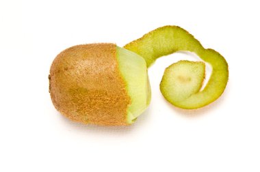 Kiwi half peeled clipart