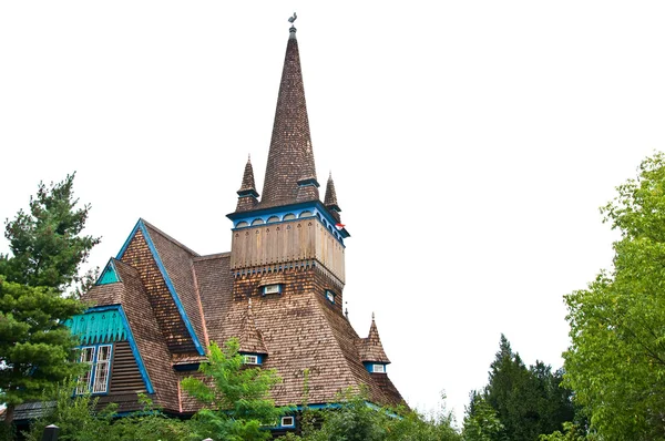 Trä kyrkan i miskolc — Stockfoto