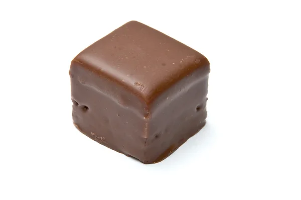 Single chocolate cube — Stock Photo, Image