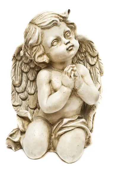 Klei engel bidden tot god — Stockfoto