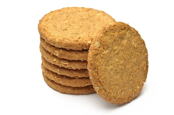 Cookie tower supports an upright one — Stock Photo, Image