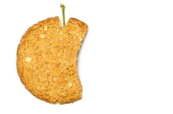 Jablko ve tvaru souborů cookie — Stock fotografie