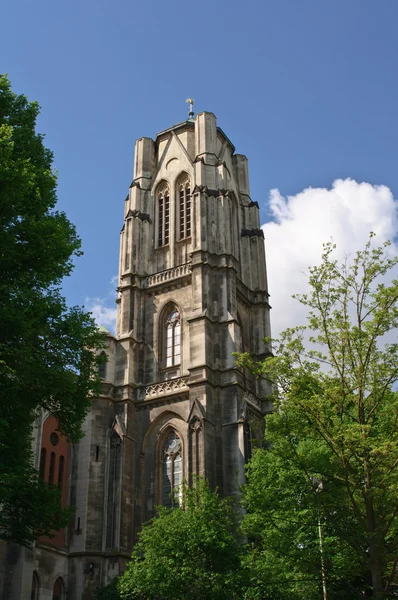 Věž kostela svatého gertrud — Stock fotografie