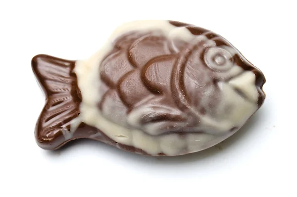 Fish shaped chocolate dessert — Stock Photo, Image
