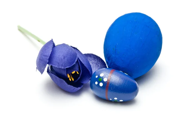 Blauwe Pasen decoratie — Stockfoto
