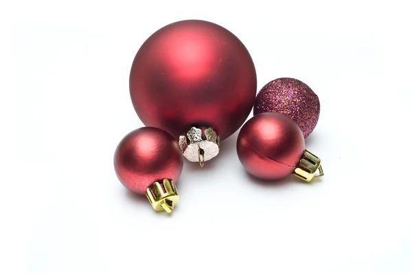 Four Christmas ball decorations — Stock Photo, Image