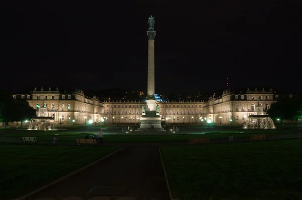 stock image Schlossplatz castle at night