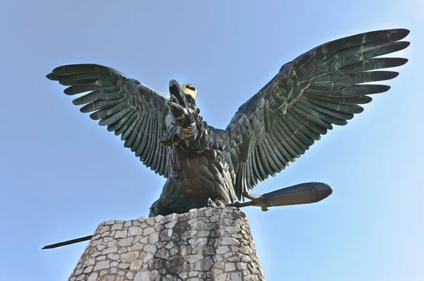 Stock image Turul statue of Tatabanya