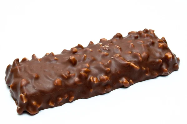 Schokolade und Käsedessert mit gemahlenen Erdnüssen Stockfoto