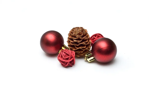 Five Christmas ornaments Royalty Free Stock Photos