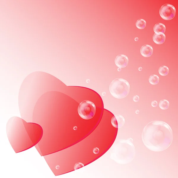 День святого Валентина листівка з серцями Ліцензійні Стокові Ілюстрації