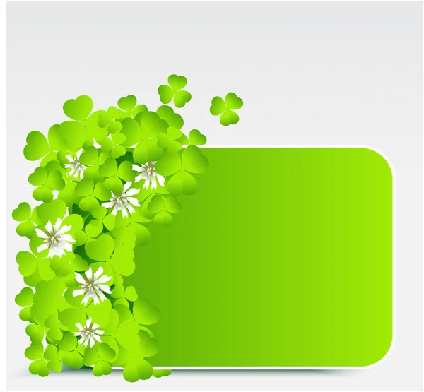 Zieloną ramką z liści koniczyny — Wektor stockowy