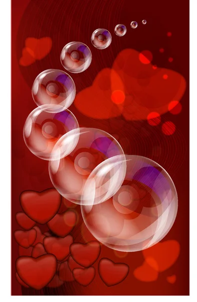 Corazón sobre un fondo rojo — Archivo Imágenes Vectoriales