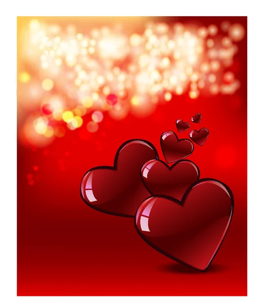 Heart on a red background — Stock Vector