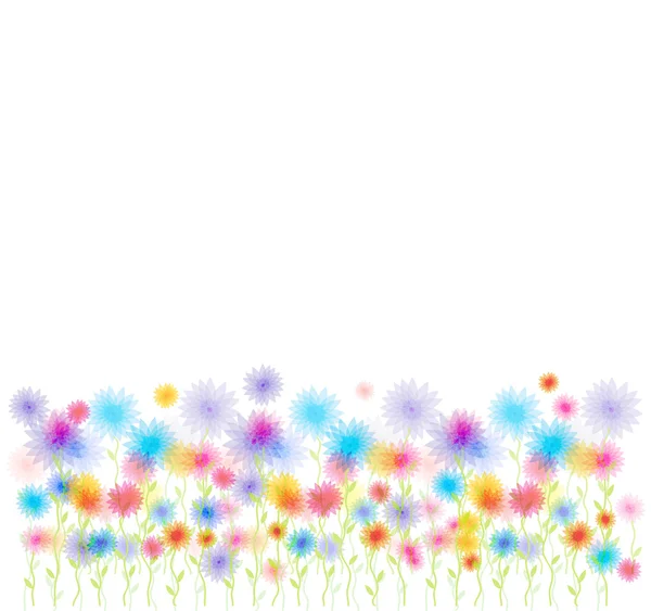 Transparent background of flowers — Stock Vector