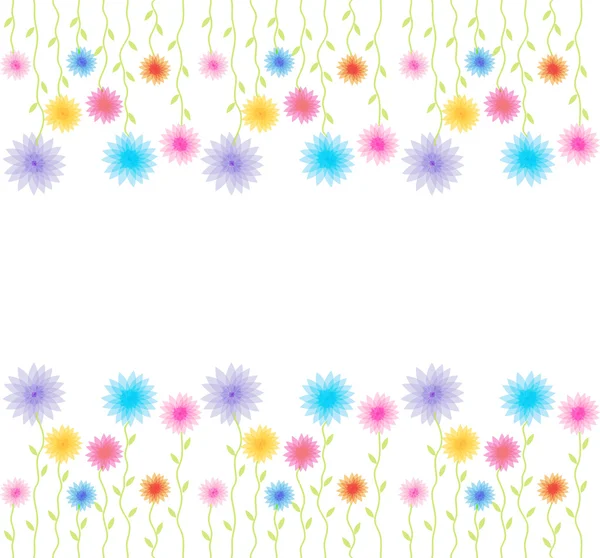 Transparante achtergrond van bloemen — Stockvector