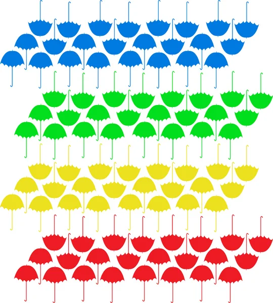 Färgglada paraplyer — Stock vektor
