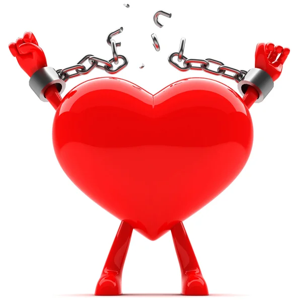 Heart mascot — Stock Photo, Image