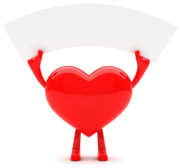 Kalp maskot — Stok fotoğraf