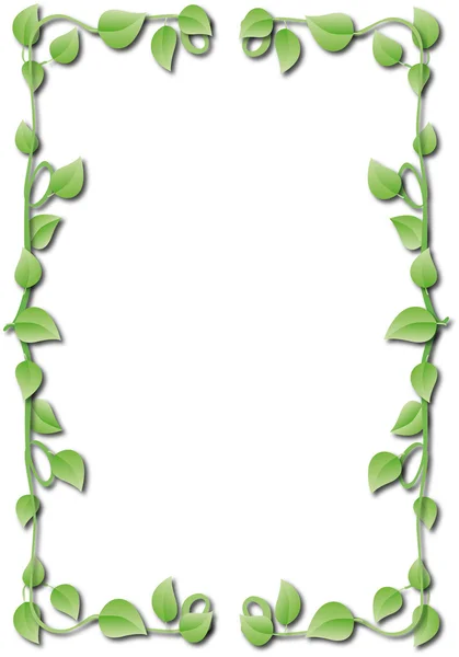 Cadre de feuilles vertes — Image vectorielle