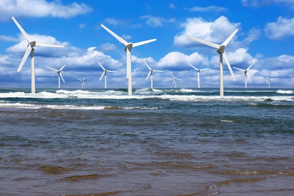 海上风力发电 — 图库照片
