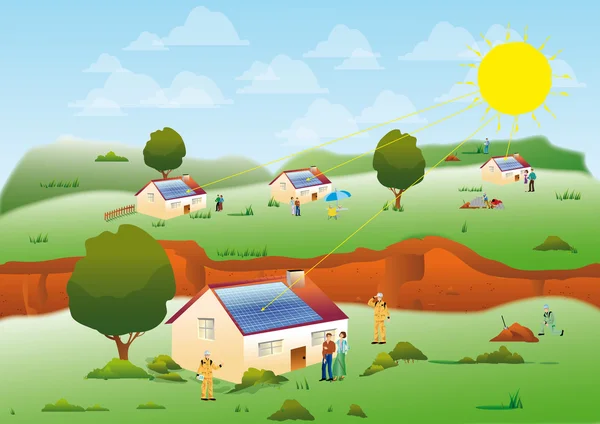 Energy solar — Stock Illustration Energy solar Royalty Free Stock Vectors