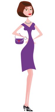 Woman with the mode clipart