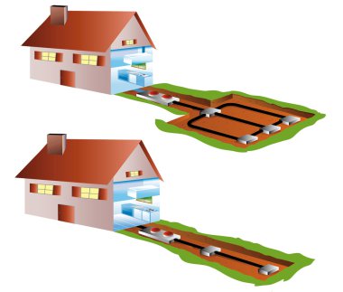 Ecological house clipart