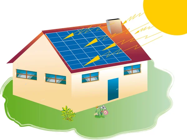 Solar hus — Stockfoto