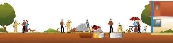 Work and construction of houses — Stock Photo, Image
