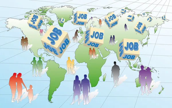 Desempleo y empleo — Archivo Imágenes Vectoriales