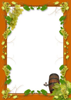 Vines and grapes clipart